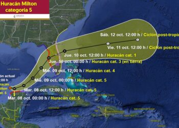 El Servicio Meteorológico acaba de informar que el huracán Milton podría impactar la península de Yucatán