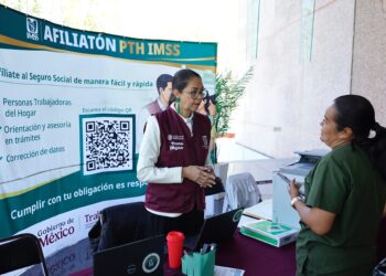 IMSS, OIT y la STyFE, en coordinación con CONSAR impulsan afiliación de trabajadoras del hogar con módulo itinerante