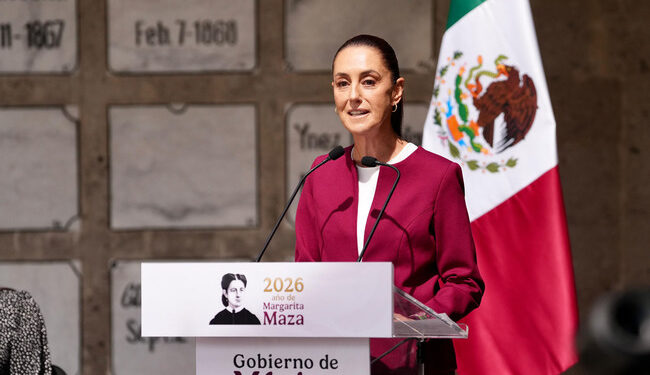 La Presidenta Claudia Sheinbaum encabeza Bicentenario del Natalicio de Margarita Maza, primera Embajadora Histórica de México