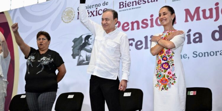 La presidenta Claudia Sheinbaum y el gobernador Durazo respaldan a más de 70 mil mujeres sonorenses con Pensión Bienestar