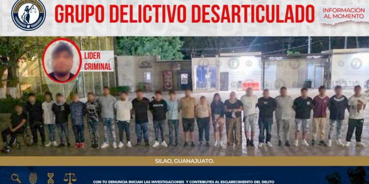 Fiscalía de Guanajuato desarticula grupo delictivo en Silao; entre los detenidos se encuentra el líder