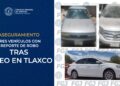 FGJE asegura tres vehículos con reporte de robo tras cateo en tlaxco