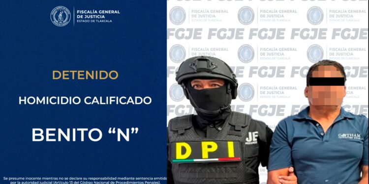 Policía de investigación detiene a un hombre por el delito de homicidio calificado: FGJE