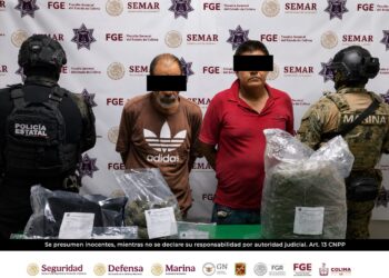 Policía Estatal de Colima y Marina aprehenden a presuntos narcomenudistas; les aseguran diversas dosis de drogas y dinero en efectivo