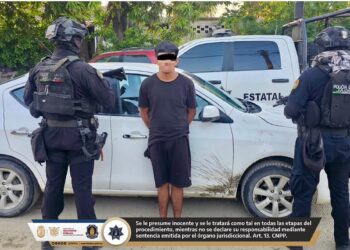 S SP Guerrero detiene a siete personas, asegura presunta droga y recupera un vehículo con reporte de robo en Acapulco