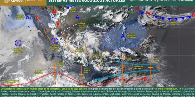 Lluvias intensas y calor extremo: así será el clima en México este 10 de julio