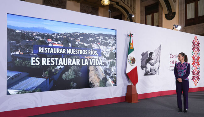 En el sexenio se invertirán 20 mil mdp para sanear los ríos Atoyac, Lerma-Santiago y Tula: presidenta Claudia Sheinbaum