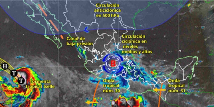 Monzón mexicano y ondas tropicales provocarán lluvias fuertes este lunes