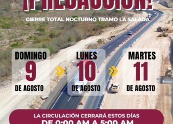 Seidum Colima anticipa cierre total nocturno en el tramo La Salada este domingo, lunes y martes