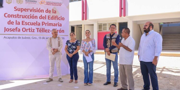 Supervisa Evelyn Salgado la construcción del edificio de la Primaria Josefa Ortiz Téllez-Girón en Acapulco