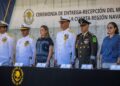 Atestigua Gobernadora Yeraldine Bonilla ceremonia de entrega-recepción del mando de armas de la Cuarta Región Naval